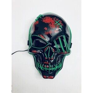 Halloween Light Up LED Mask 3 Modes Costume Rave Cosplay Party Purge Clubbing